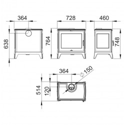 ESTUFA DE LEÑA BURY-14 DE FUNDICIÓN